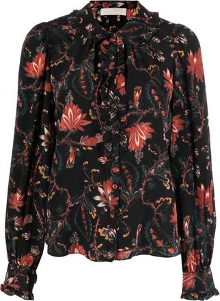 Ulla Johnson Elegante Multicolor Zijden Blouse - Dames - Blouses - Veelkleurig - XL - Overhemden