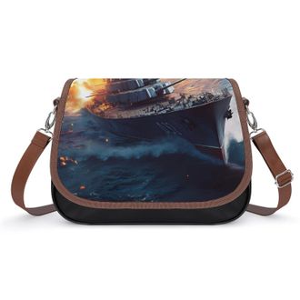 Generic Military Jet Airplane Warship Womens Crossbody Bag Fashion Shoulder Handbags Message Tote Bag with Adjustable Strap