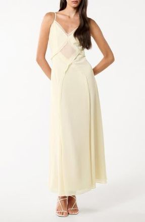 Ever New Floria Crisscross Midi Slipdress in Buttercream at Nordstrom Rack, Size 10