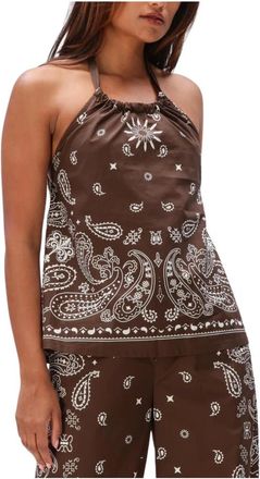 Suncoo Dames, Tops, Bruin, Maat: XS Linnen