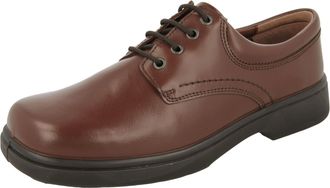DB Shoes Shannon 2 Mens Leather Extra Wide (4E) Shoes Brown UK 8.5