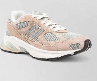 New Balance calf suede and mesh low-top sneakers