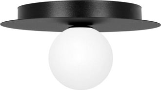 Kaja L&aacute;mpara De Techo Redonda En Blanco Y Negro &Oslash;25cm Robin 1xg9 10w K-5438 Kaja