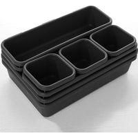OEM (2 Piezas/negro) Caja De Almacenamiento De Pl&aacute;stico Para Varios Cajones, Separadores Que Se Pueden Combinar Libremente, Peque&ntilde;a Caja De Almacenamiento
