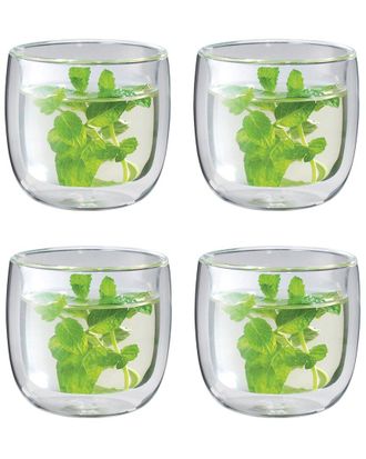 J.A. Henckels International Zwilling Sorrento 4Pc Double-Wall Glass Tea Cup Set