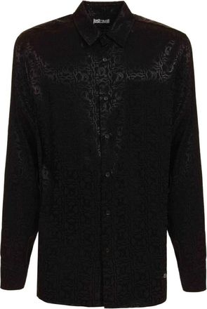Just Cavalli Overhemden - Heren - Casual Overhemden - Zwart - M - Overhemden