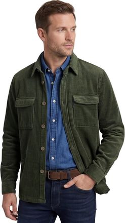 A Fish Named Fred A Fish Named Fred overshirt groen corduroy slim fit katoen