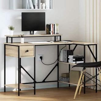 vidaXL Vidaxl - Scrivania rovere sonoma 120 x 79 x 86.5 cm Legno multistrato