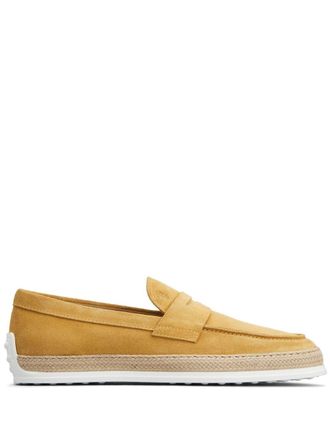 Tod's Gommino su&egrave;de loafers - Geel