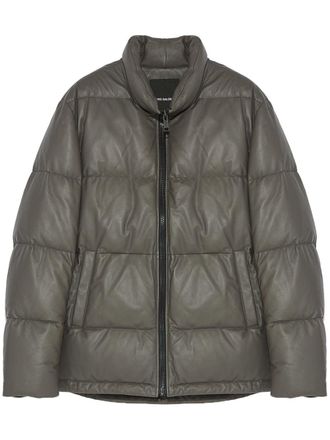 Yves Salomon Piumino con zip - Verde
