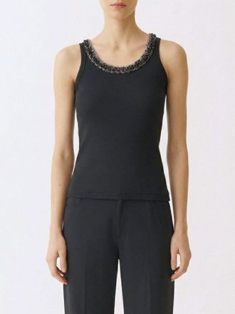 Fabiana Filippi Top in cotone con perline Fabiana Filippi