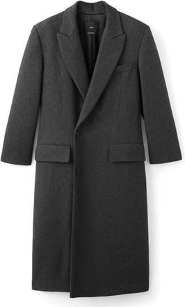 Mango Double Breasted Long Coat in Grey at Nordstrom Rack, Size Large