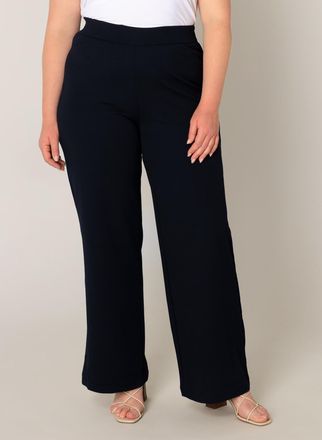 Base Level Curvy Treggings BASE LEVEL CURVY Arah, Damen, Gr. 54 (56), L&auml;nge 32, blau (dunkelblau), Web, Obermaterial: 97% Polyester, 3% Elasthan, unifarben, loose fit 