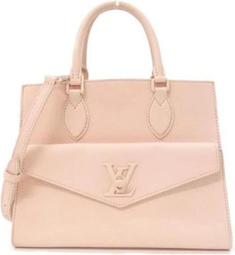 Louis Vuitton Pre-owned Lockme Tote Calf Handbag - Dames - Vintage Handtas - Roze - ONE Size - Leer - Vintage