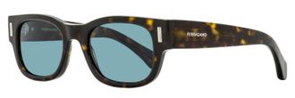 Ferragamo Ferragamo Mens Rectangular Rivet Sunglasses SF2064SE 242 Dark Tortoise 51mm