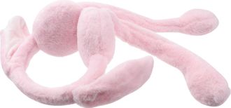 Yarnow Rabbit Ear Design Winter Earmuffs for Women and, Warm Pink Faux Ear Cover, Cute Moving Bunny Earmuff for Cold Weather Protection