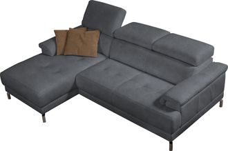 Egoitaliano Ecksofa »Soul, Design und Sitzkomfort auf hohem Niveau, tolle Details, L-Form« mit Recamiere, inkl. Kopfteilverstellung
