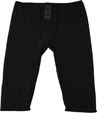 Dolce & Gabbana Womens Black Logo Lace Lingerie Cropped Tight Underwear Nylon Elastane Clothing