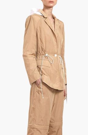 Caalo Water Resistant Travel Blazer in Camel at Nordstrom, Size X-Small