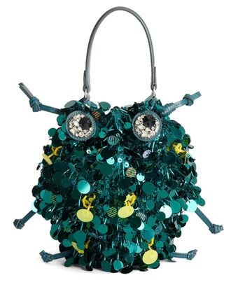 Anya Hindmarch sequin beetle tote bag - Green