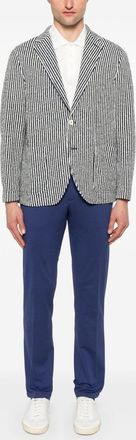 Circolo 1901 Striped Cotton Blazer - Navy