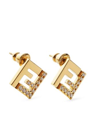 Fendi Forever oorbellen verfraaid met kristallen - Goud