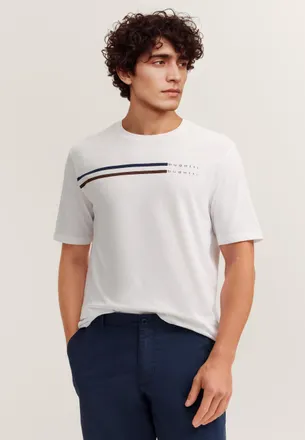 Bugatti Herren T-shirt met moderne pasvorm en print