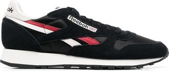 Reebok logo-patch low-top sneakers - men - Fabric/Rubber/Calf Leather/Fabric - 7.5 - Black