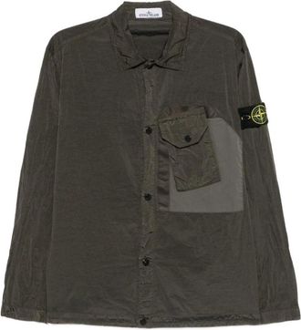 Stone Island Jassen, Heren, Grijs, L, Stone Island Shirts