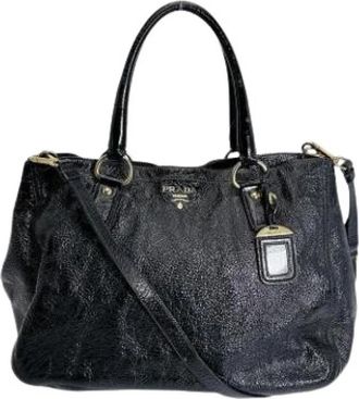Prada Pre-owned Vintage Shoulder Tote - Dames - Vintage Handtas - Zwart - ONE Size - Leer - Vintage