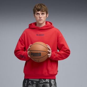 Puma Felpa con cappuccio da basket PUMA x E.T. da uomo, Abbigliamento, Rosso, 3XL