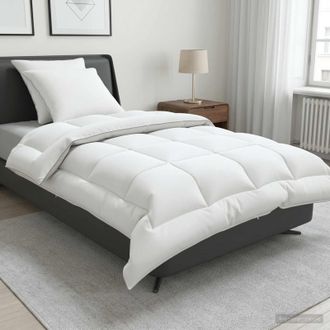 vidaXL Vidaxl Set Di Piumone E Cuscini 3 Pz 155x220 Cm Inverno 450 Gsm Lana