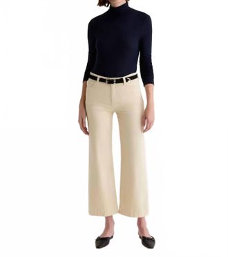 AG - Adriano Goldschmied Saige Wide Leg Crop Corduroy Pants In Opal Stone