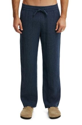 Cotton On Mens Baggy Linen Pant in Navy at Nordstrom, Size X-Small
