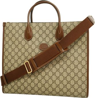 Gucci Brown Pvc Tote Bag (Pre-Owned)