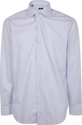 Barba Casual hals shirt voor mannen - Heren - Casual Overhemden - Blauw - 4XL - Overhemden