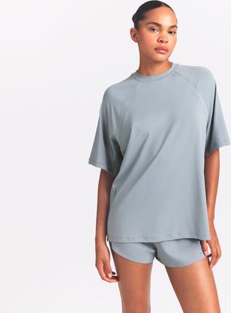 Nike Womens SKIMS Airy Oversized T-Shirt in Blue | TPTSH2742-PCF