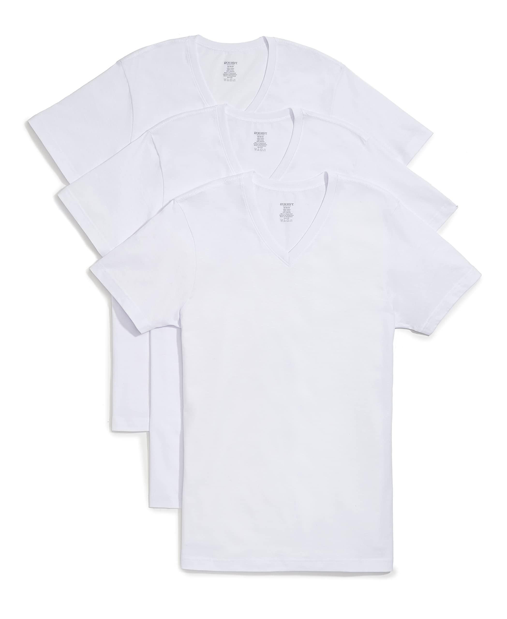2(X)IST Pima Cotton Slim Fit Unterhemd – Tiefer V-Ausschnitt, 100% Pima-Baumwolle, Schwarz, Größe M
