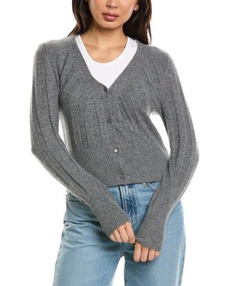 Brodie Slim Fit Rib Cashmere Cardigan