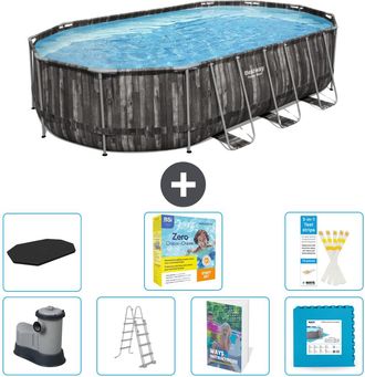 Bestway Piscina Bestway Power Steel Oval - 610x366x122 Cm - 8-piezas S566
