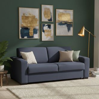 Talamo Italia Talamo Italia - Sofa Cama Alexis, Gran Sof&aacute; De 2 Plazas, 100% Made In Italy, Sof&aacute; De Sal&oacute;n Con Apertura Giratoria, En Tela Acolchada, Con Reposabrazos