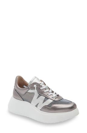 Wonders Lace-Up Platform Sneaker in Comb.plomo at Nordstrom, Size 5.5-6Us