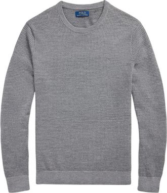 Ralph Lauren Stijlvolle Pull Sweater - Heren - Ronde hals truien - Grijs - M - Truien & Vesten