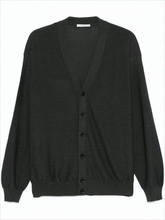 Christophe Lemaire Deep V-Neck Cardigan With Button-Down Front
