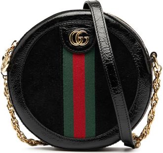 Gucci Pre-owned Gucci Mini Suede Ophidia Round Crossbody Ladies 550618 520981