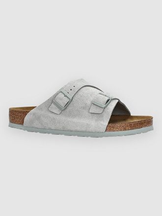 Birkenstock Z&uuml;rich Suede Leather Sandalen grau