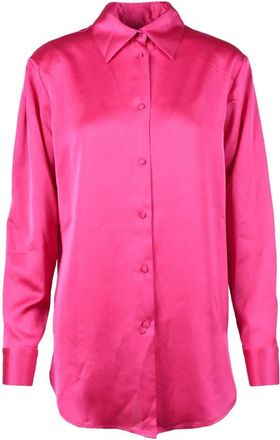 Nineminutes Elegante Blouse met Polyester en Elastaan - Dames - Overhemden - Roze - S - Polyester - Overhemden