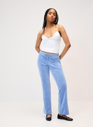 Juicy Couture Womens Diamond logo velvet pant