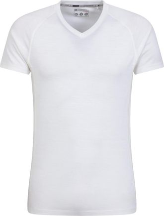 Mountain Warehouse Heren Top Merino Wol Thermo Top (Wit)