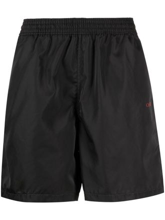 Off-white Diag-print swim shorts - Black